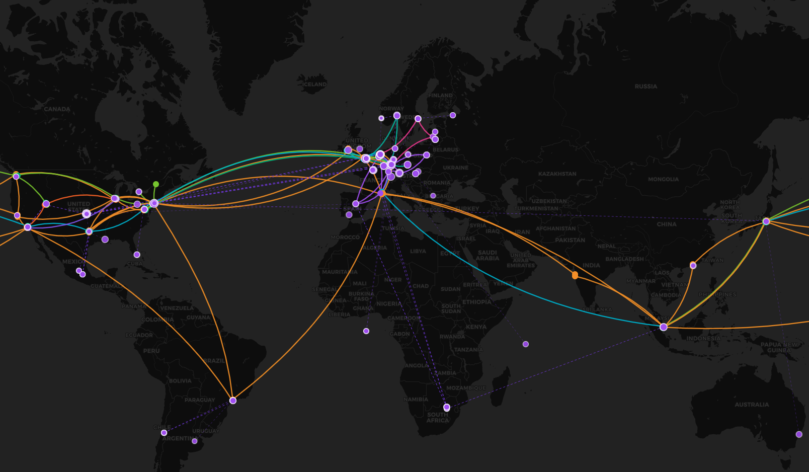 DoubleZero network topology map